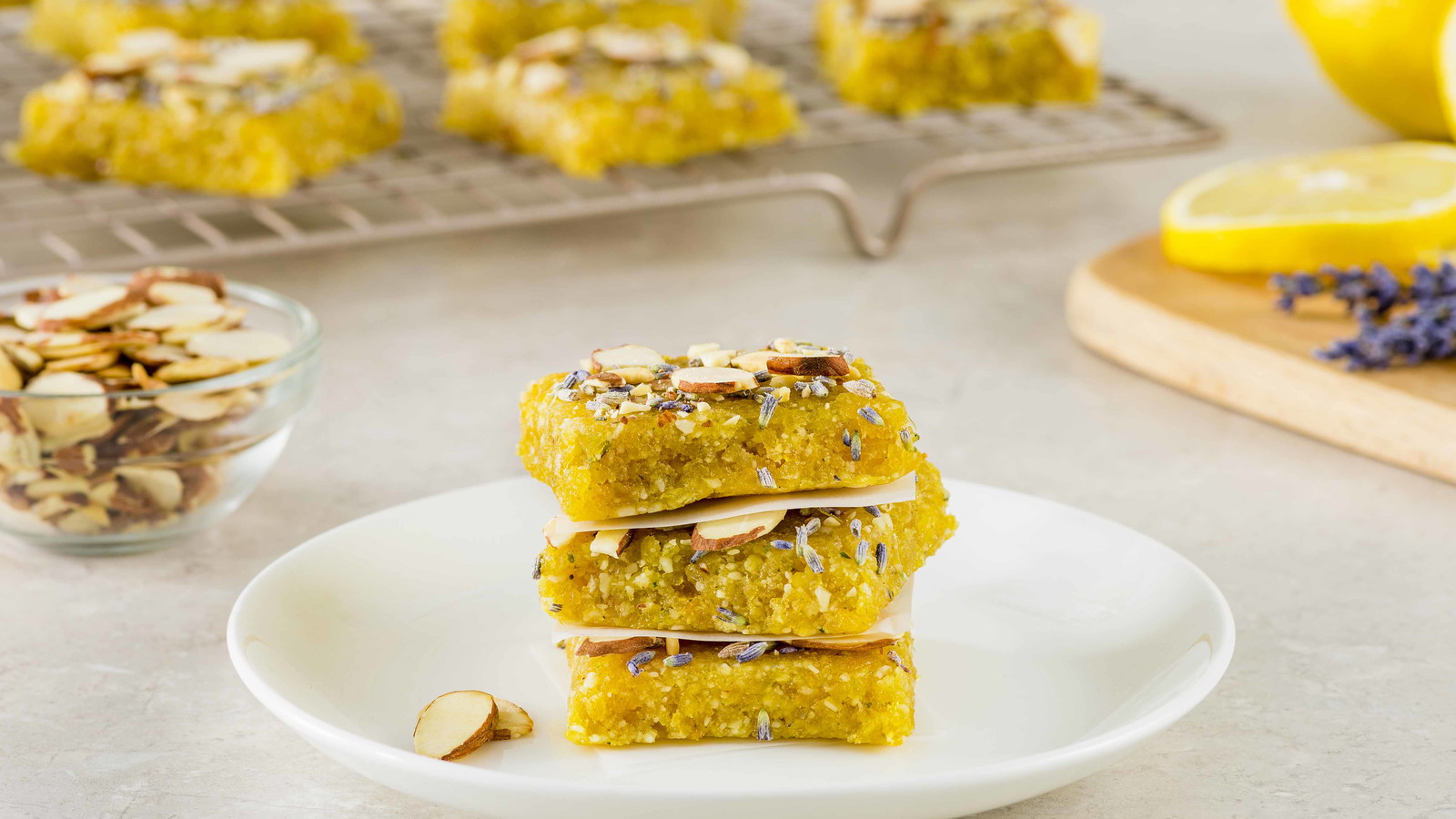 Image of Lemon Lavender Almond Bars